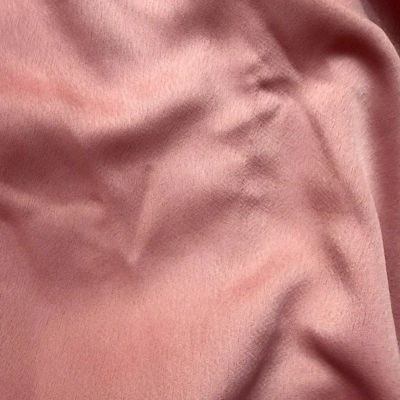 BHLDN Halter Satin Maxi Dress Size 14P Dusty Rose Bridesmaid Formal Wedding - Picture 12 of 12